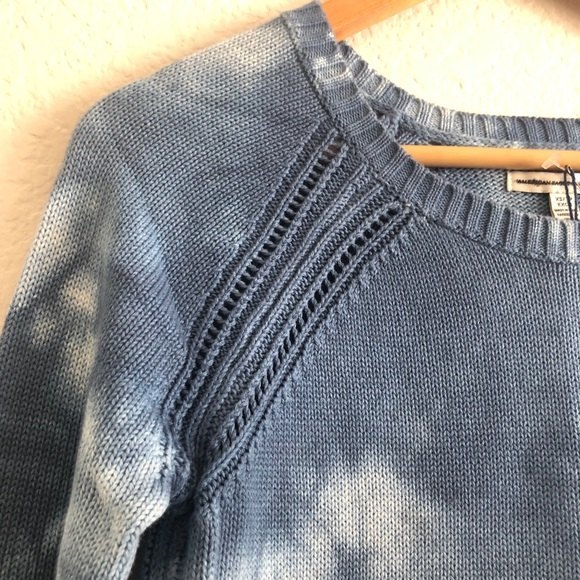American Eagle Outfitters Blue Long Sleeve Tie Dye Crewneck Sweater Small New - Picture 6 of 11